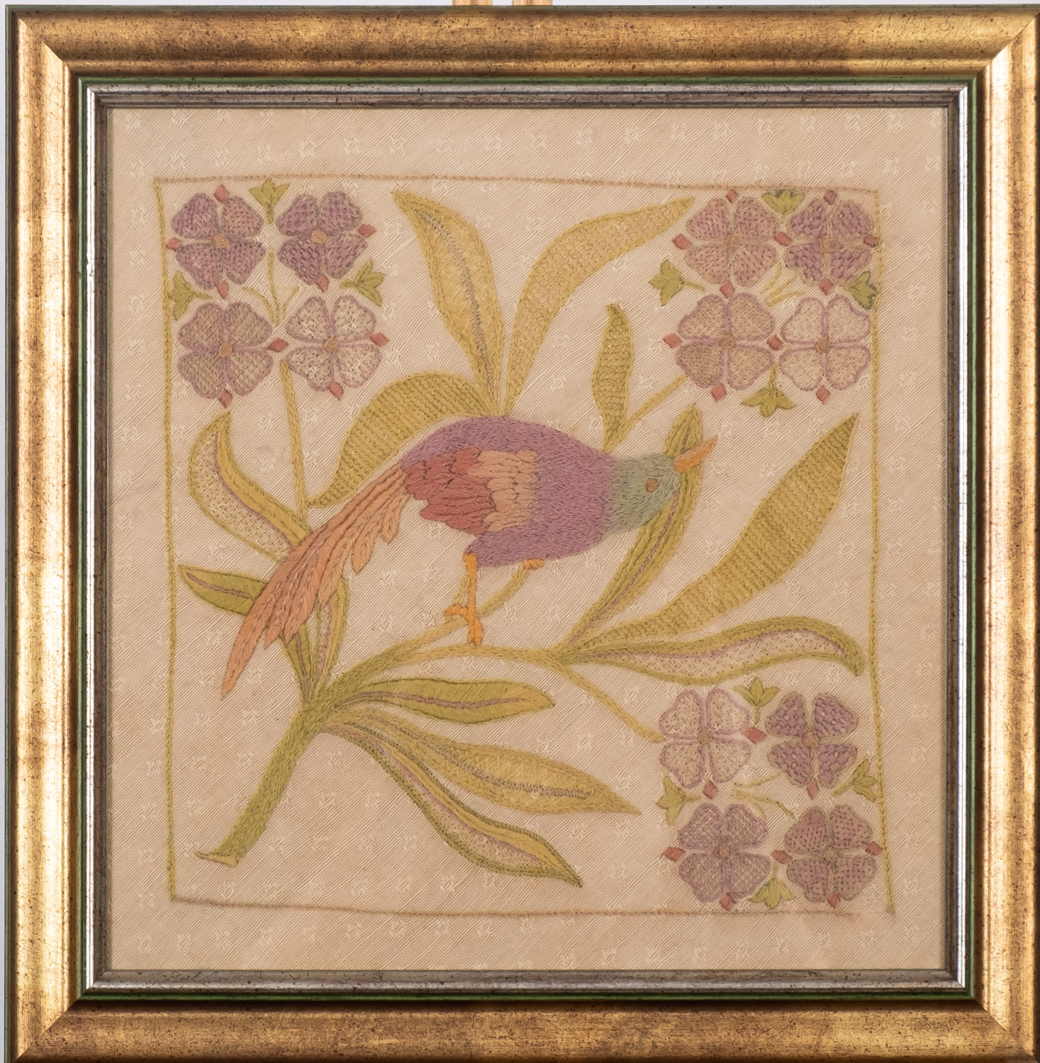 A Victorian gros point needlework picture, depicting a bouquet of floral foliage, - Image 4 of 7