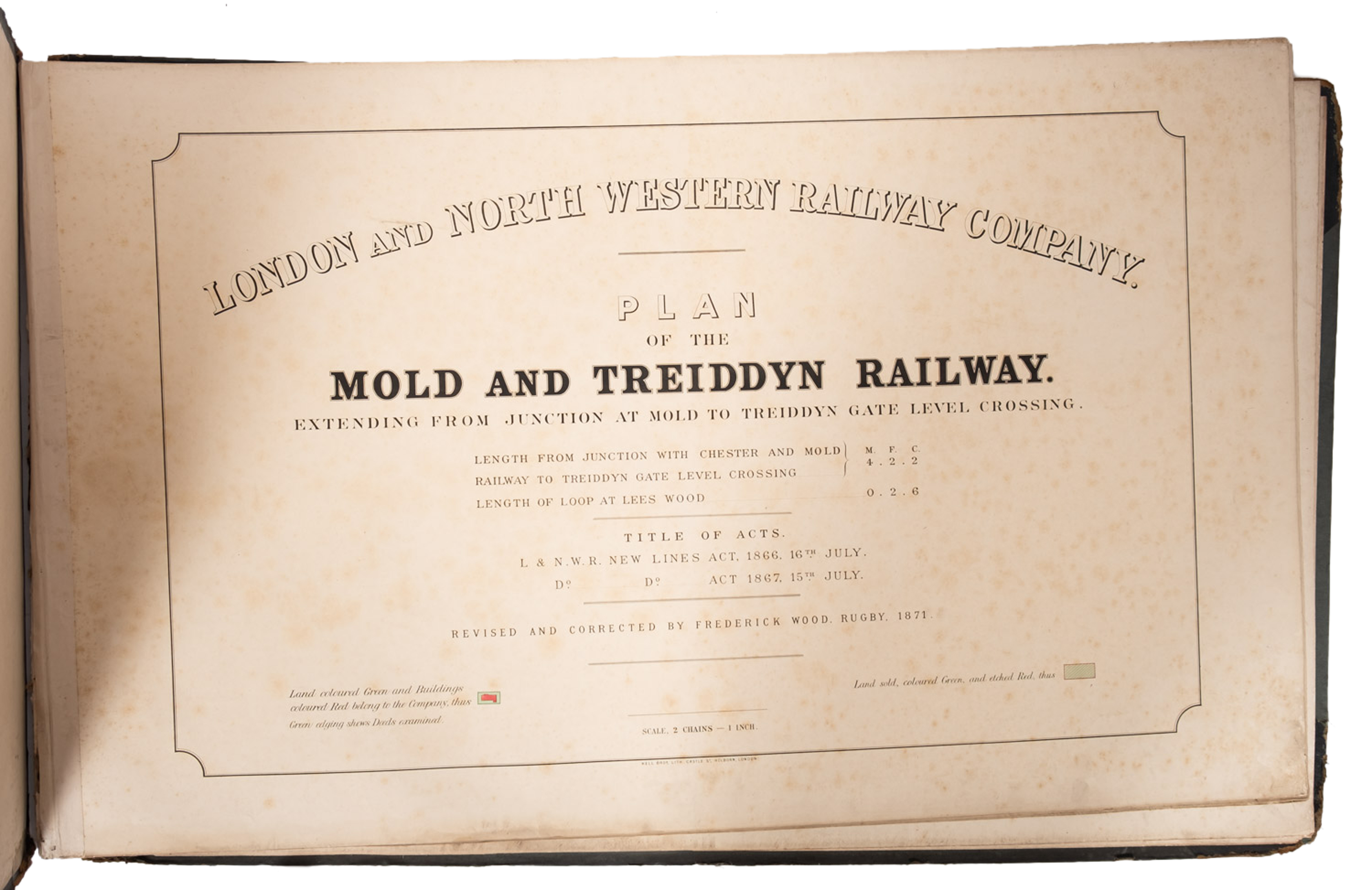 London and North Western Railway Company, a folio plan of the Mold and Triddyn railway, - Image 3 of 3