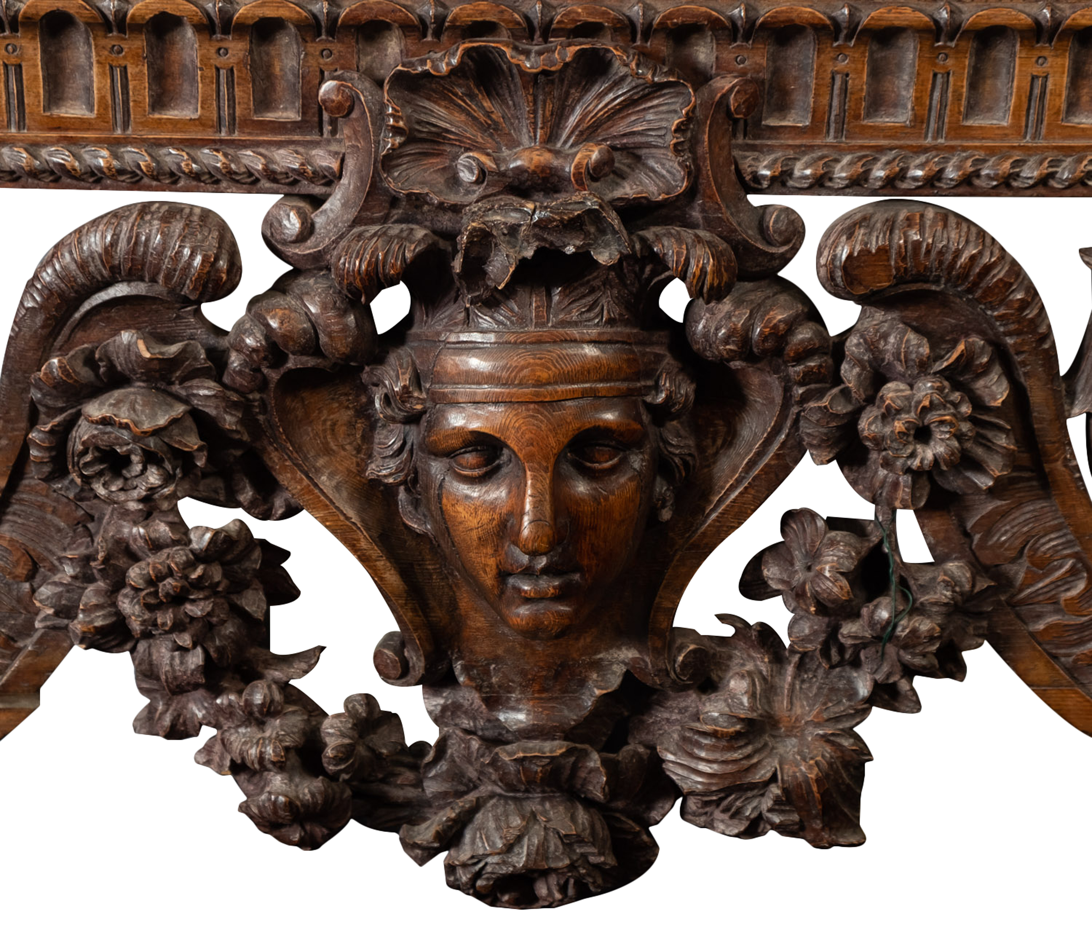 An Important George II carved pine Console Table, possibly attributed to a design by William Kent, - Image 10 of 13