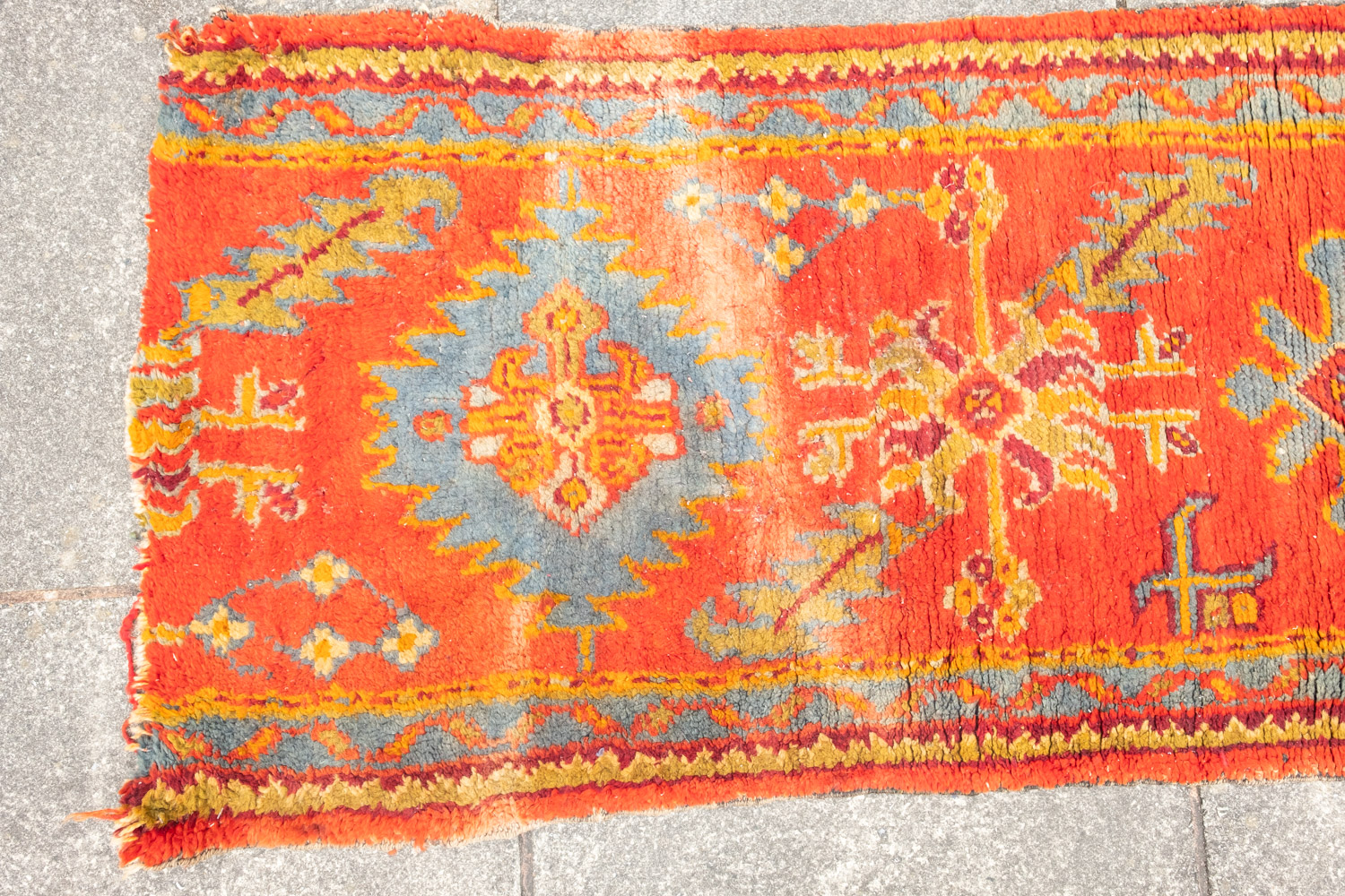 A Turkey runner of traditional design and colours with five geometric medallions, 342cm x 90cm, - Image 7 of 14