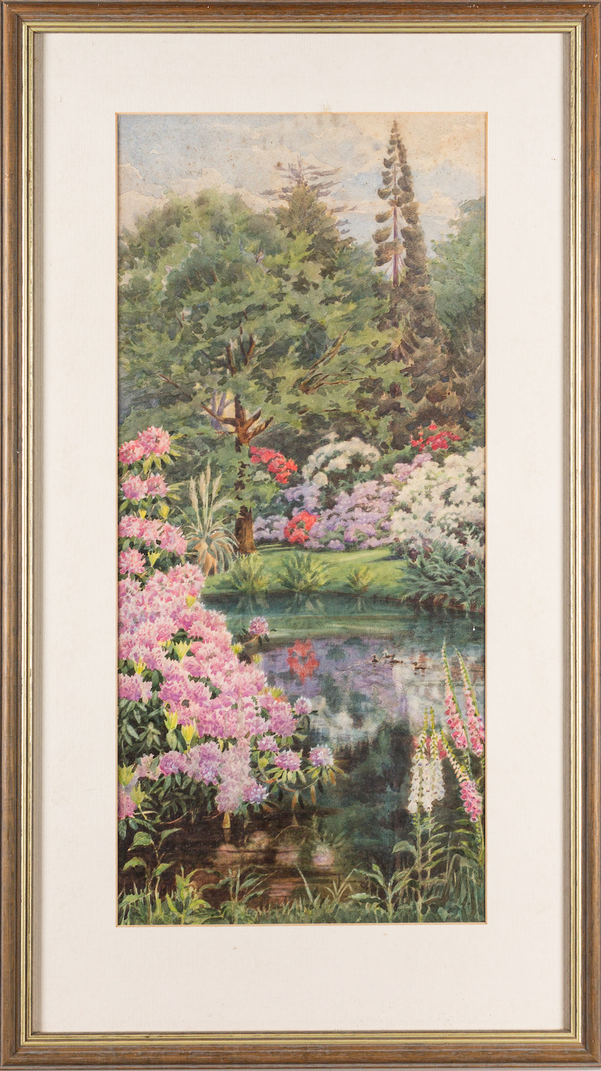 Four flower studies, one by Ernest Rose (British,