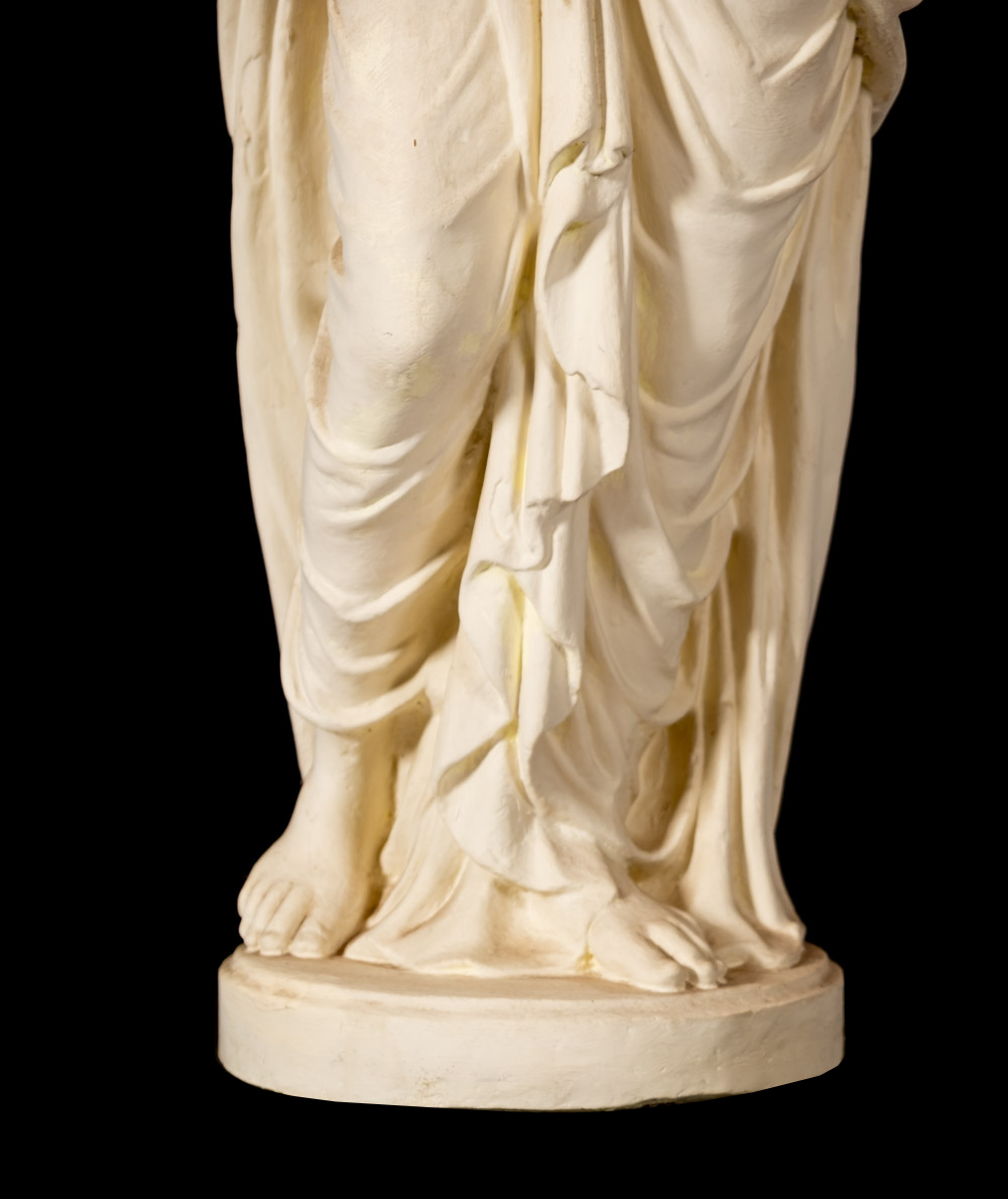 A plaster model of a maiden in Classical style, - Image 3 of 3