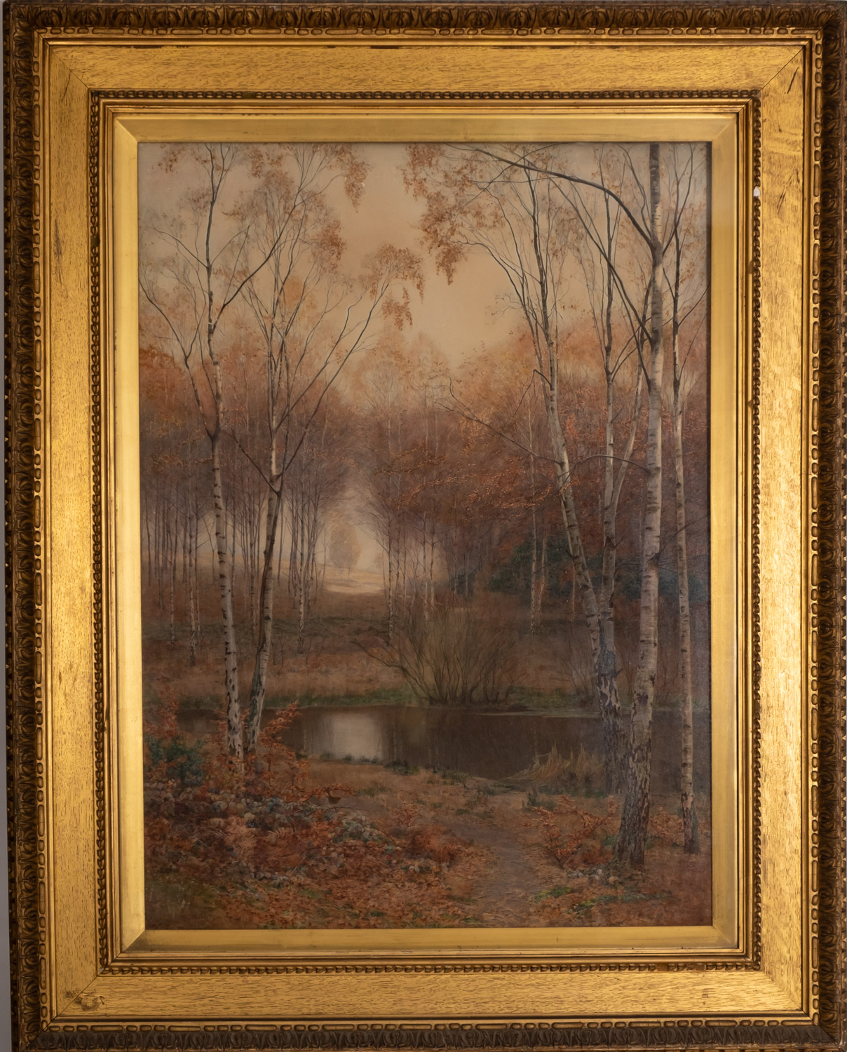 James Thomas Watts (British, 1853-1930) - Woodland lake - Watercolour - 102. - Image 2 of 3