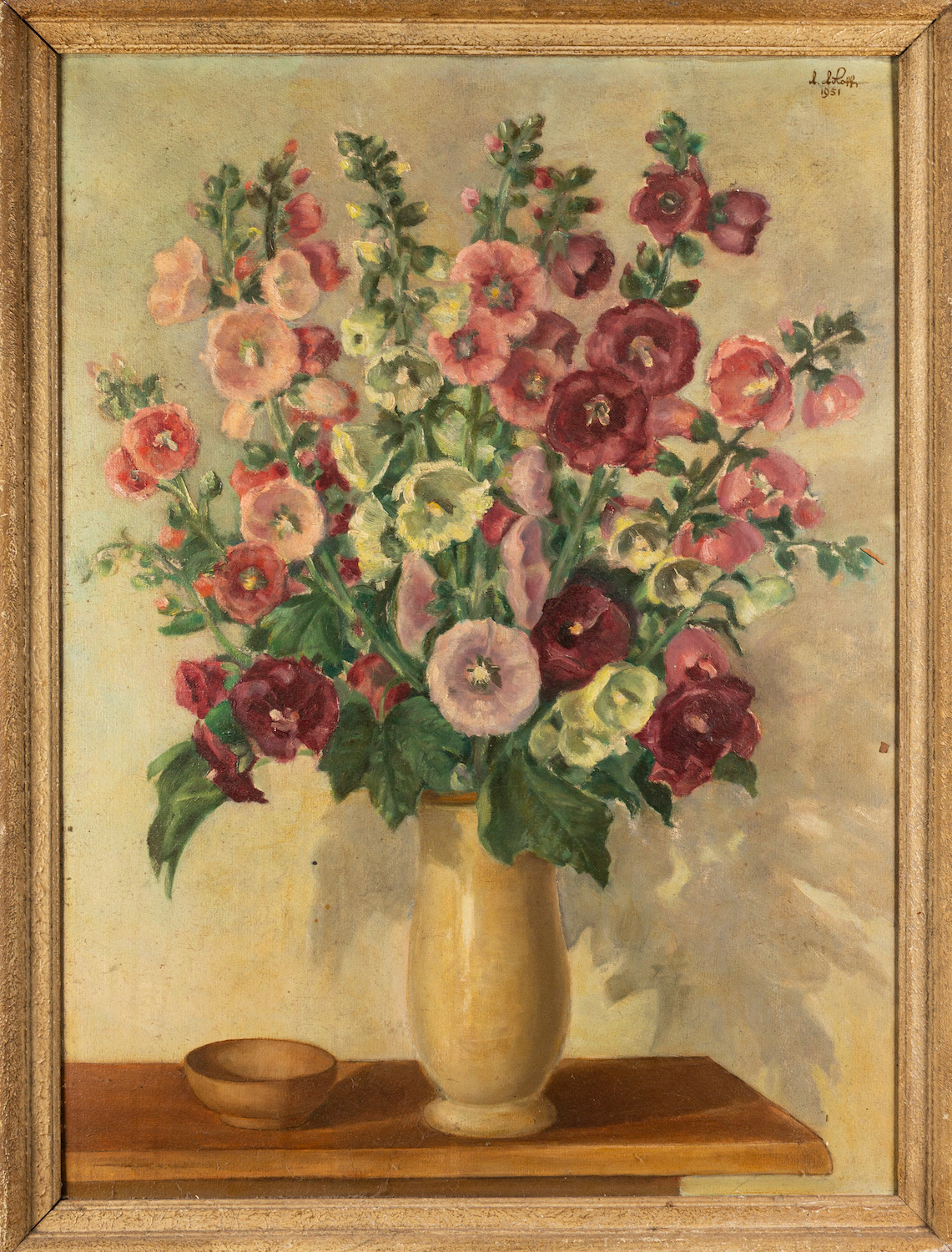 Five flower studies, one by G. Bordewich (20th Century) - Summer bouquet - Oil on board - 60 x 48. - Image 4 of 5