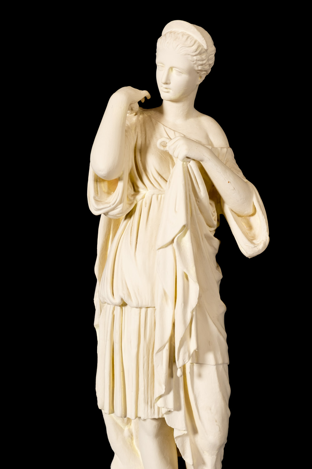 A painted plaster model of the Diana de Gabies standing, late 19th/early 20th Century, 115cm (3ft 9. - Image 3 of 3