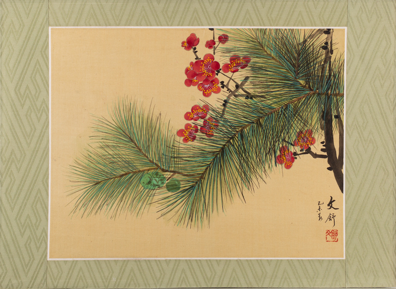 Chinese School, 19th Century - Twelve watercolours on silk of flowers, - Image 6 of 13