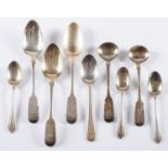 A quantity of Georgian and later silver teaspoons, various makers and dates.