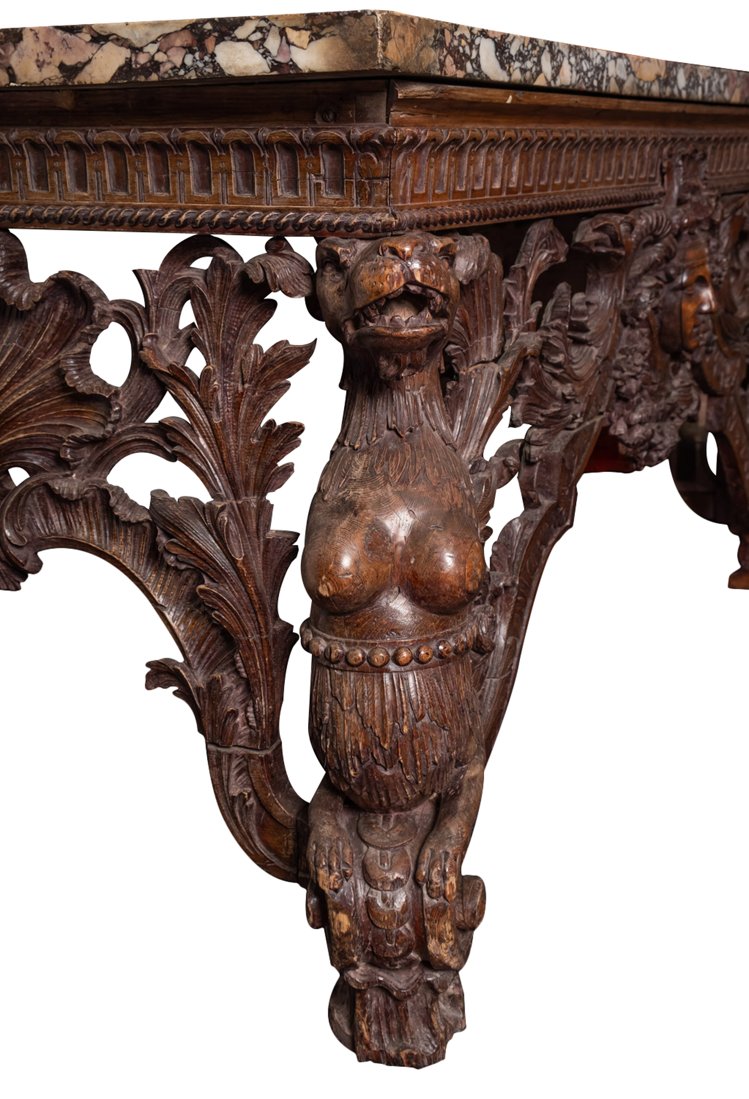 An Important George II carved pine Console Table, possibly attributed to a design by William Kent, - Image 3 of 13