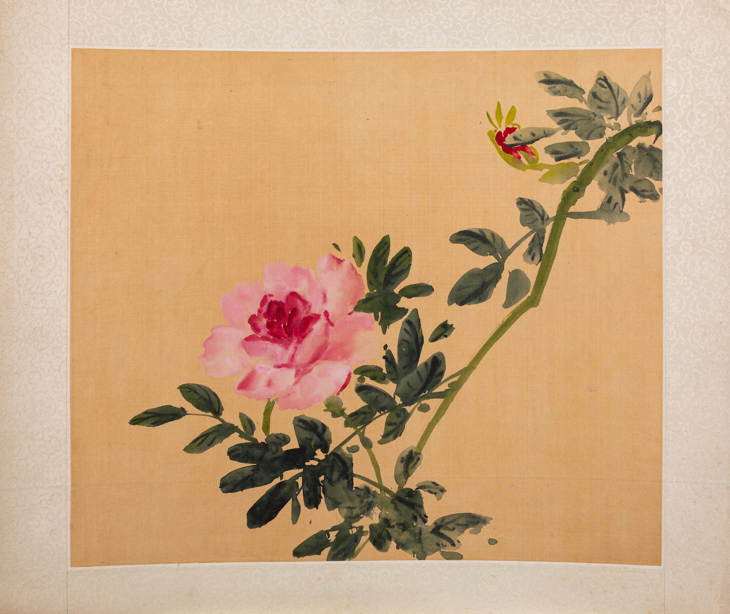 Chinese School, 19th Century - Twelve watercolours on silk of flowers, - Image 3 of 13