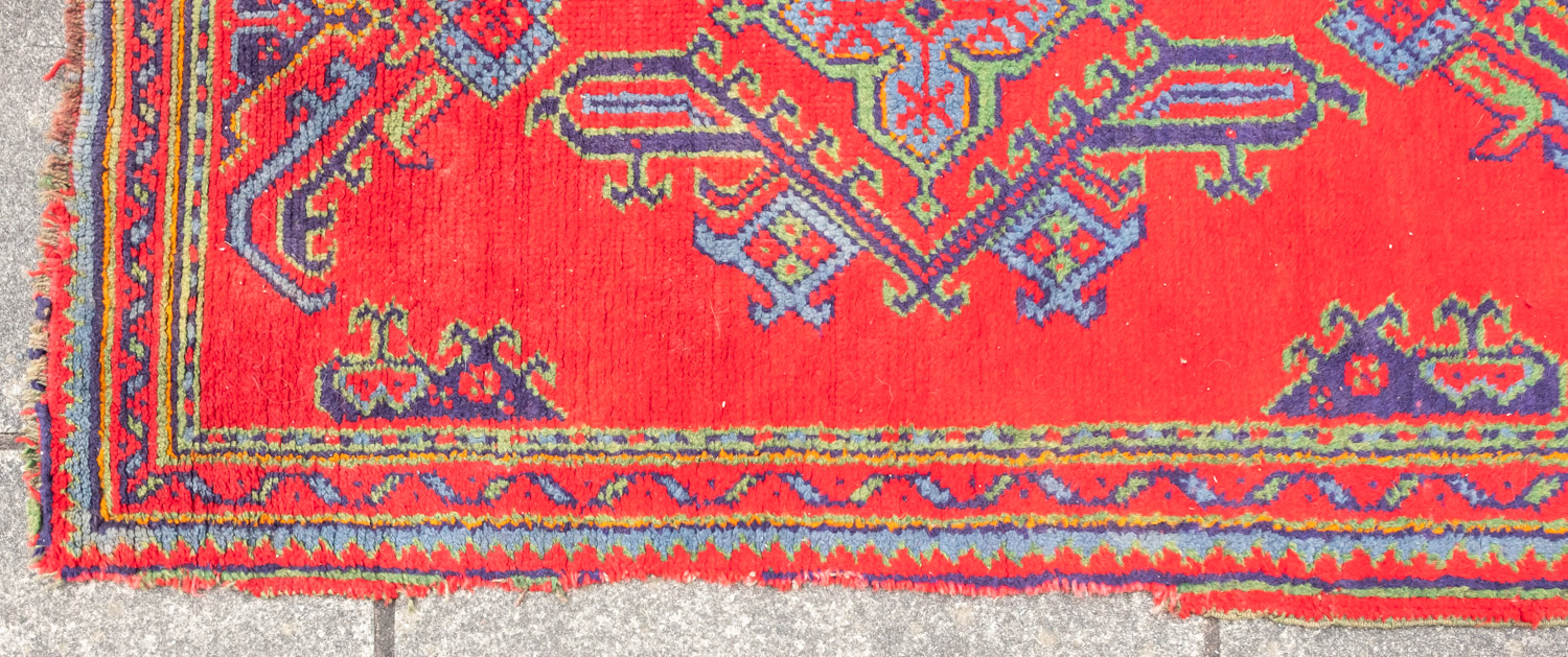 A Turkey runner of traditional design and colours with five geometric medallions, 342cm x 90cm, - Image 11 of 14