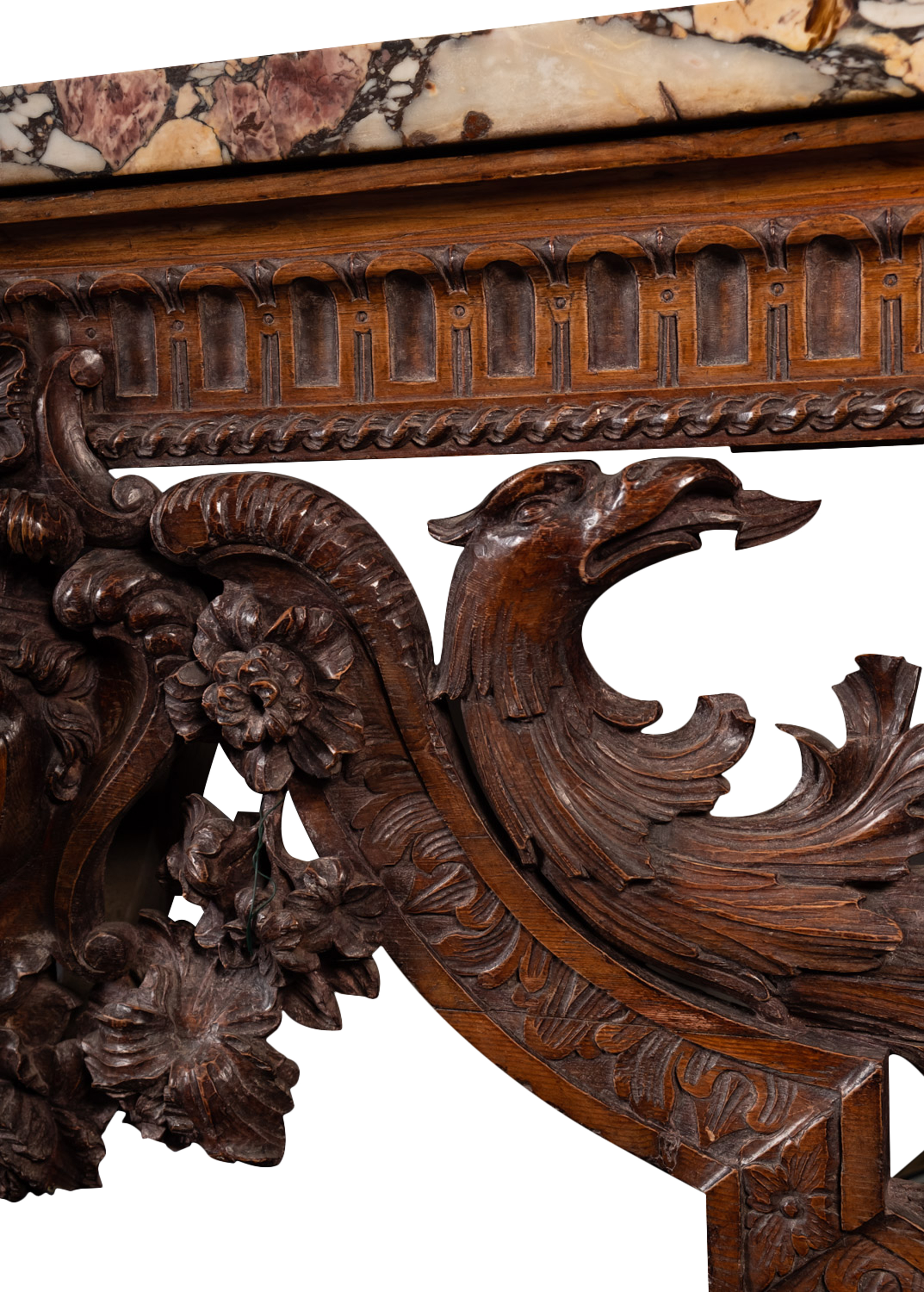 An Important George II carved pine Console Table, possibly attributed to a design by William Kent, - Image 5 of 13