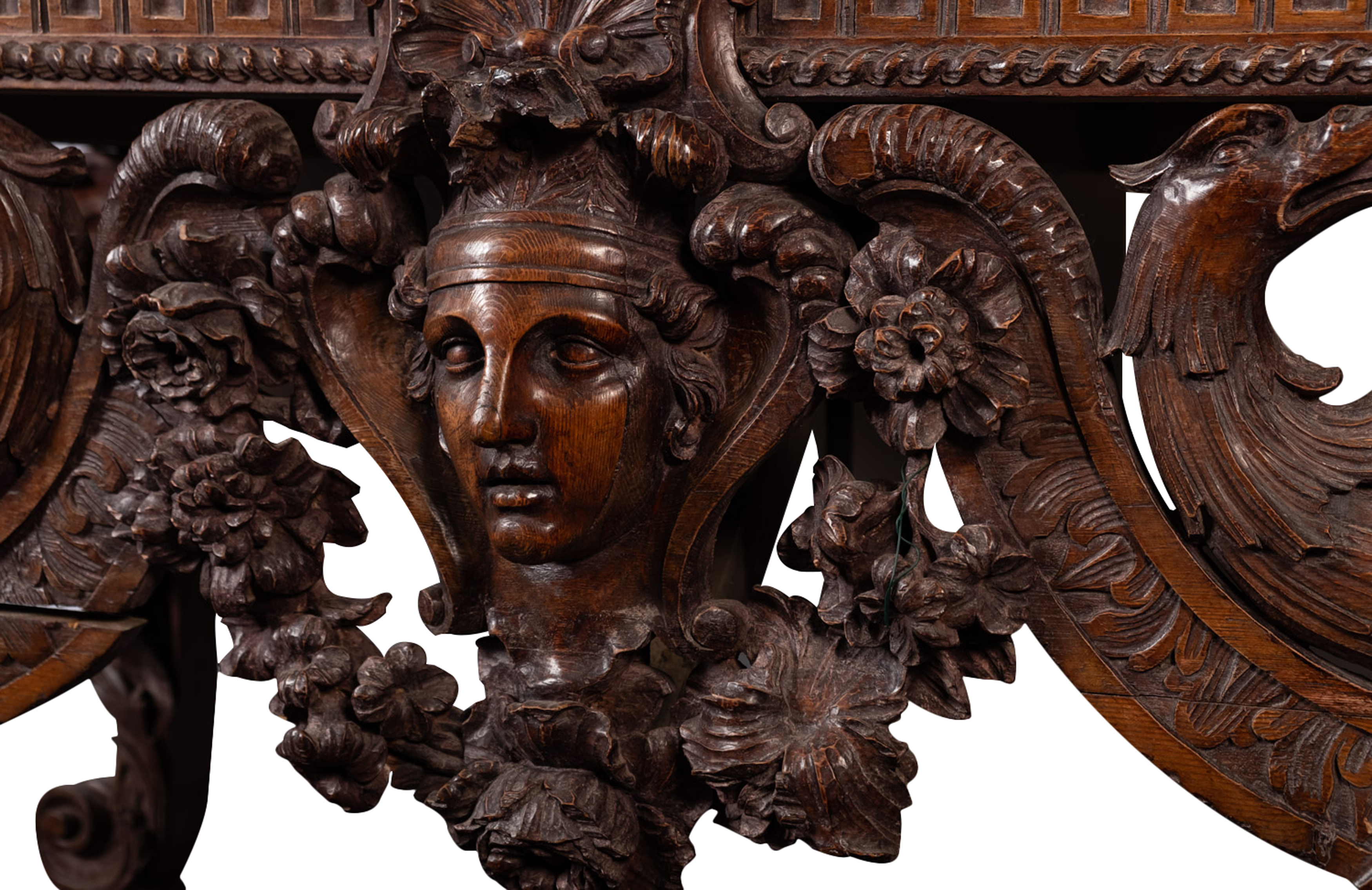 An Important George II carved pine Console Table, possibly attributed to a design by William Kent, - Image 6 of 13
