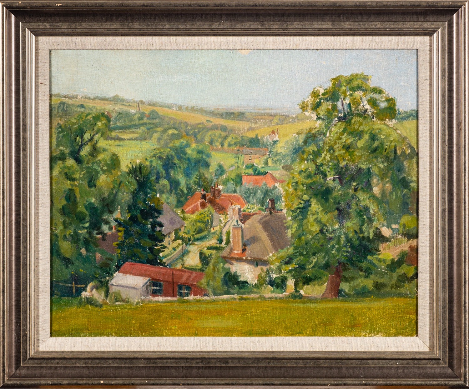 A group of nine various landscapes, one by Eric Holt (British, 20th Century) - Farmhouse, - Image 14 of 17