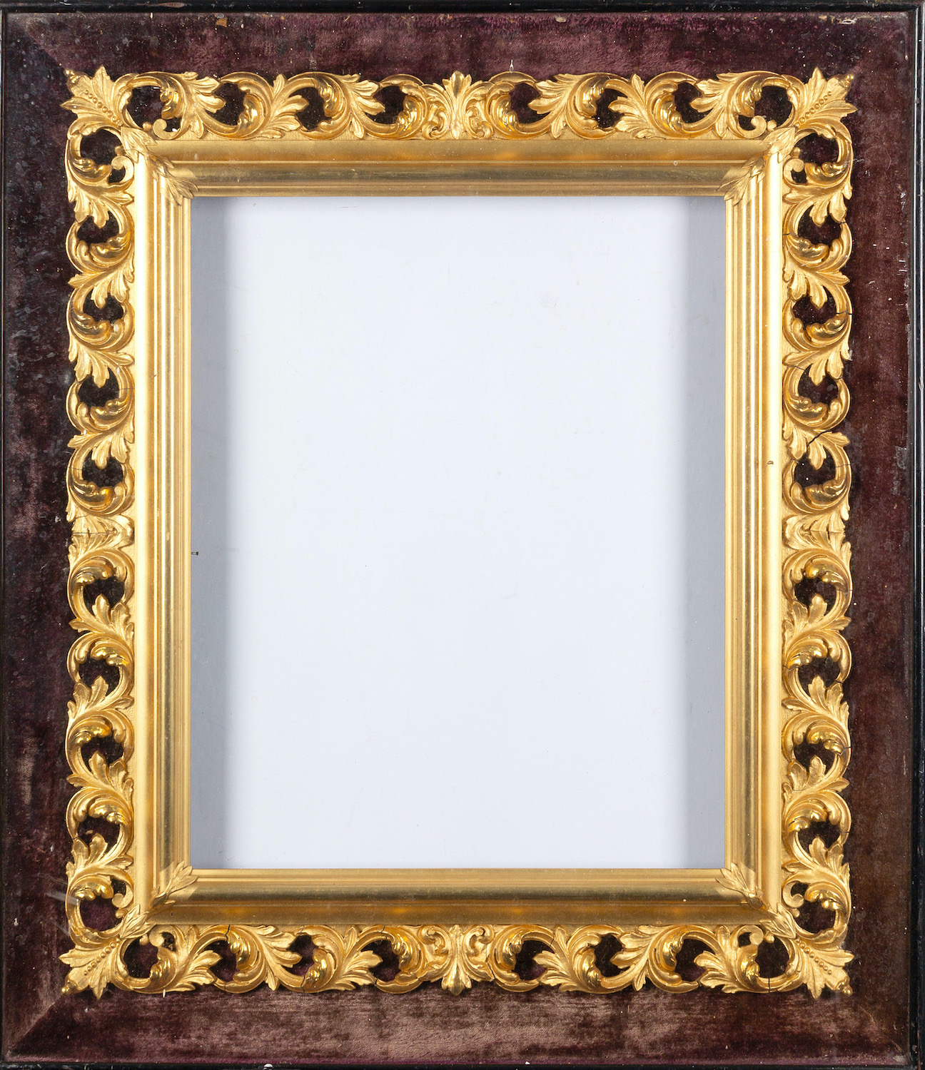 A gilded composite frame within a glazed display case - rebate 38 x 30. - Image 3 of 4