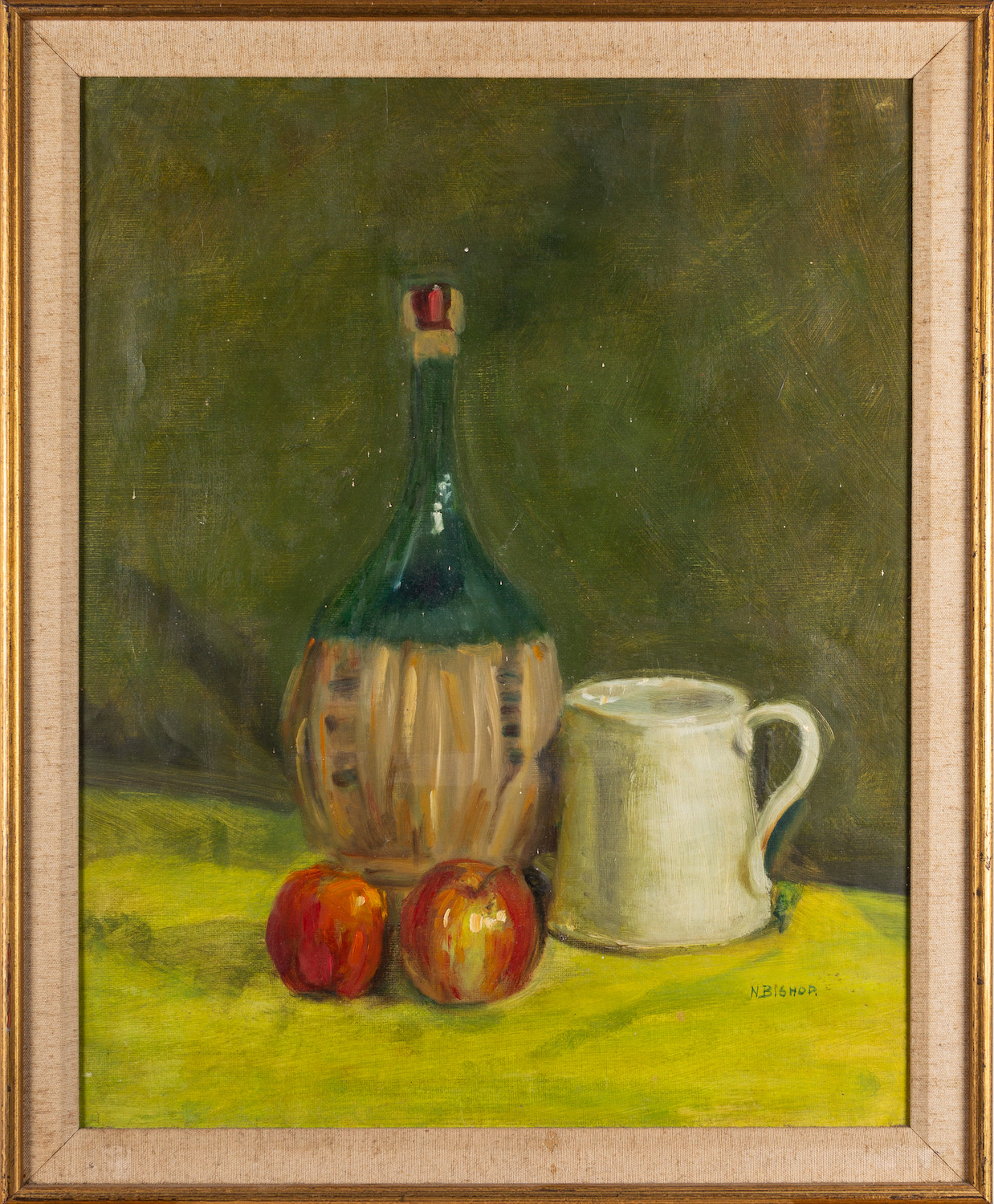 British School, early 20th Century - three still life paintings- Table still life of apples, - Image 3 of 4