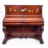 An Early 19th Century mahogany upright piano by George Peachey, 73, Bishopsgate St, Within, London,