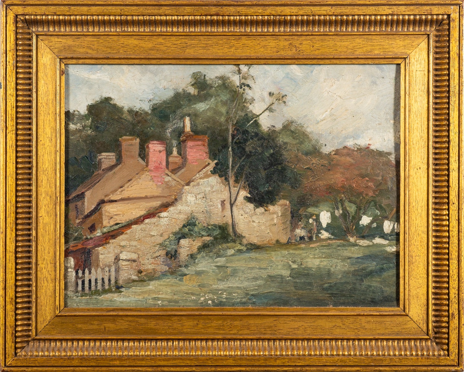 A group of nine various landscapes, one by Eric Holt (British, 20th Century) - Farmhouse, - Image 13 of 17