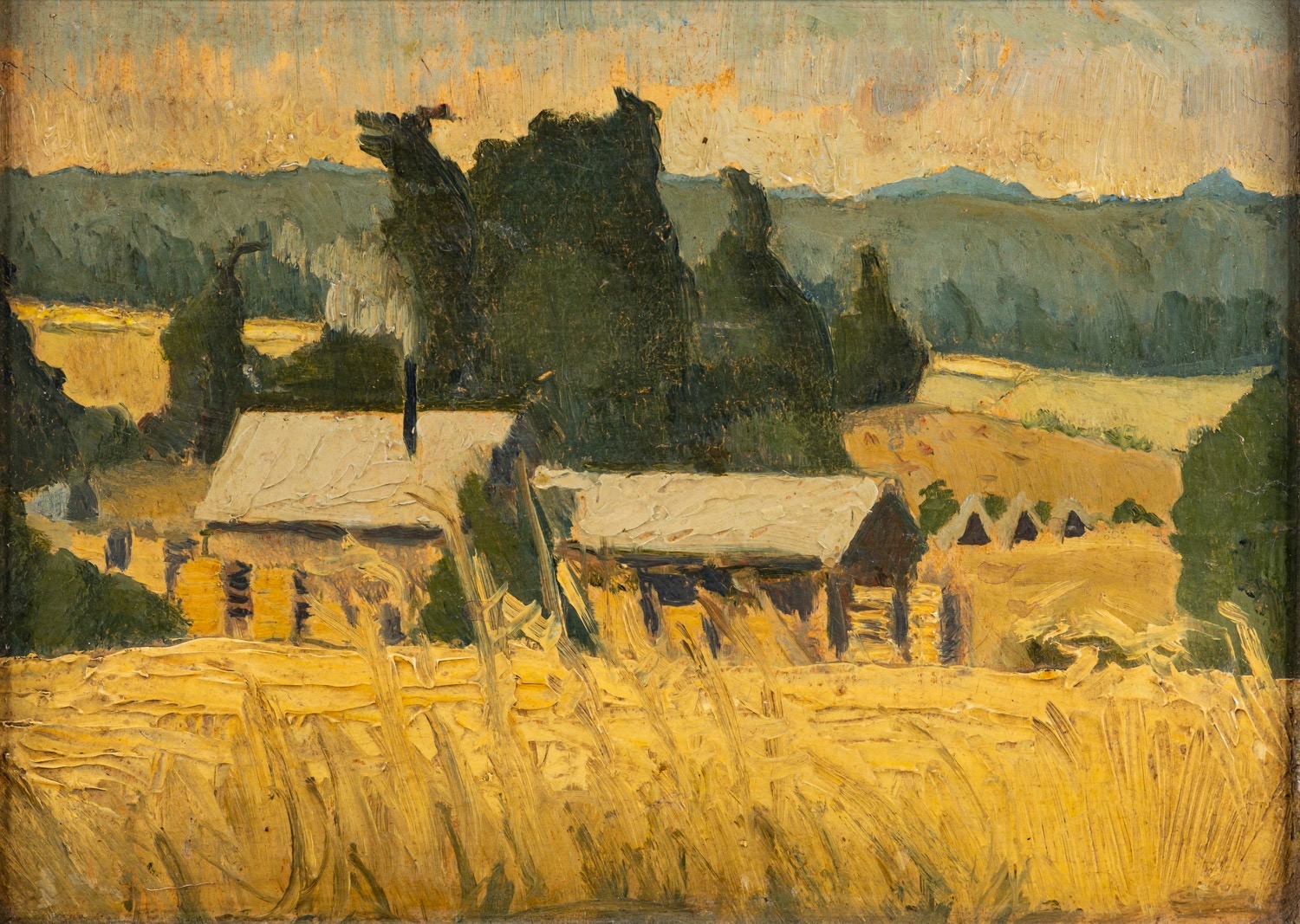 A group of nine various landscapes, one by Eric Holt (British, 20th Century) - Farmhouse, - Image 6 of 17