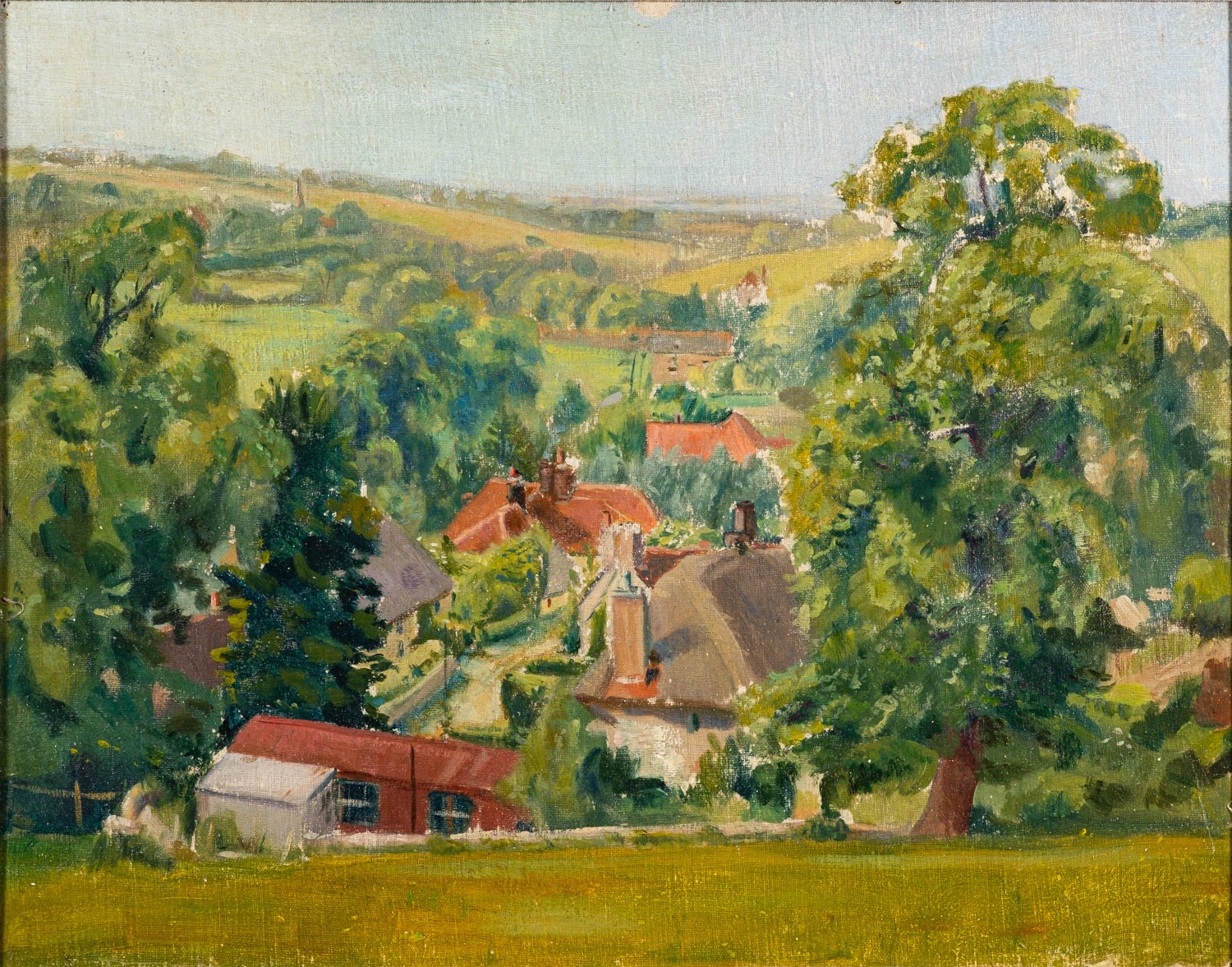 A group of nine various landscapes, one by Eric Holt (British, 20th Century) - Farmhouse, - Image 9 of 17