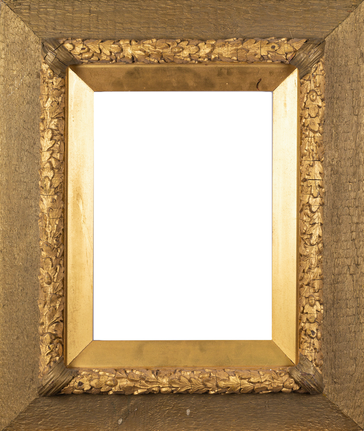 A gilded composite frame within a glazed display case - rebate 38 x 30. - Image 4 of 4