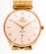Titus a gentleman's gold-plated wristwat