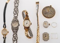 A mixed collection of watches & parts, i