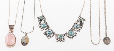 A mixed group of jewellery, including si