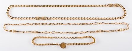 Two Christian Dior necklaces and one oth