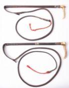 Two Swaine and Adeney silver mounted riding crops, various makers and dates,