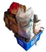 A large quantity of various leather riding tack