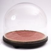 A 19th century oak and glass display dome,