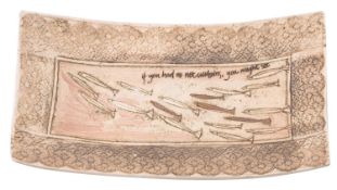 *Laurel Keeley [b.1952] a large stoneware dish,