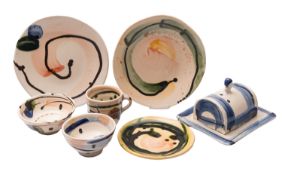 Sandy Brown [b. 1946] a collection of white stoneware,