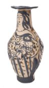 *Lydia Corbett [Contemporary] a stoneware vase of baluster form with flaring rim,