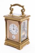 Tiffany a petite-sonnerie Anglaise carriage clock the eight-day duration movement has a silvered