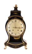 A Swiss Neuchâtel grande-sonnerie ebonised Victorian bracket clock with bracket the movement having
