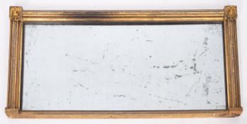 A Regency giltwood framed rectangular overmantel mirror,