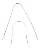 A Georgian silver tongue scraper, with spiral decoration - maker's mark only, I.D.