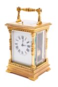 A French late-Victorian decorative Anglaise carriage clock the eight-day duration movement having a