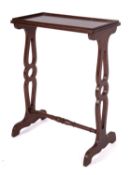 A 19th Century mahogany tray top rectangular occasional table,