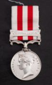 A reproduction Indian Mutiny Medal. 'W Jennings 83rd' with 'Central India clasp.