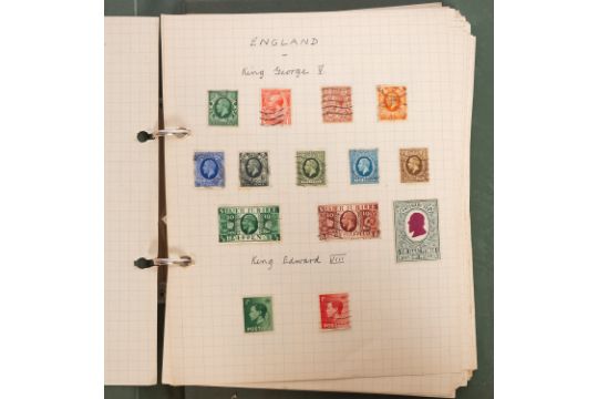 A collection of stamps in an album, three notebooks and loose with Gb from 1840 1d black used, - Image 2 of 4