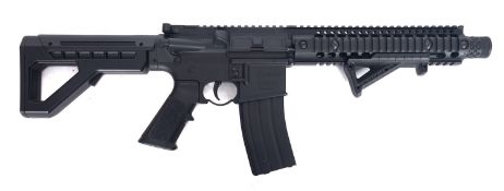 A Crossman SBR 4.5mm calibre CO2 tactical air rifle.