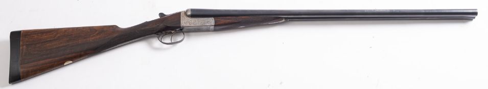 An Army and Navy 16 bore side by side shotgun, serial number 97850, box lock ejector,