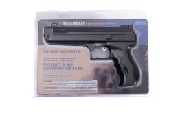 A Beeman Model 2004/P17 .177 calibre air pistol, black in blister packaging.
