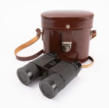 A pair of Carl Zeiss Jena 8x32B Binoculars in original leather case