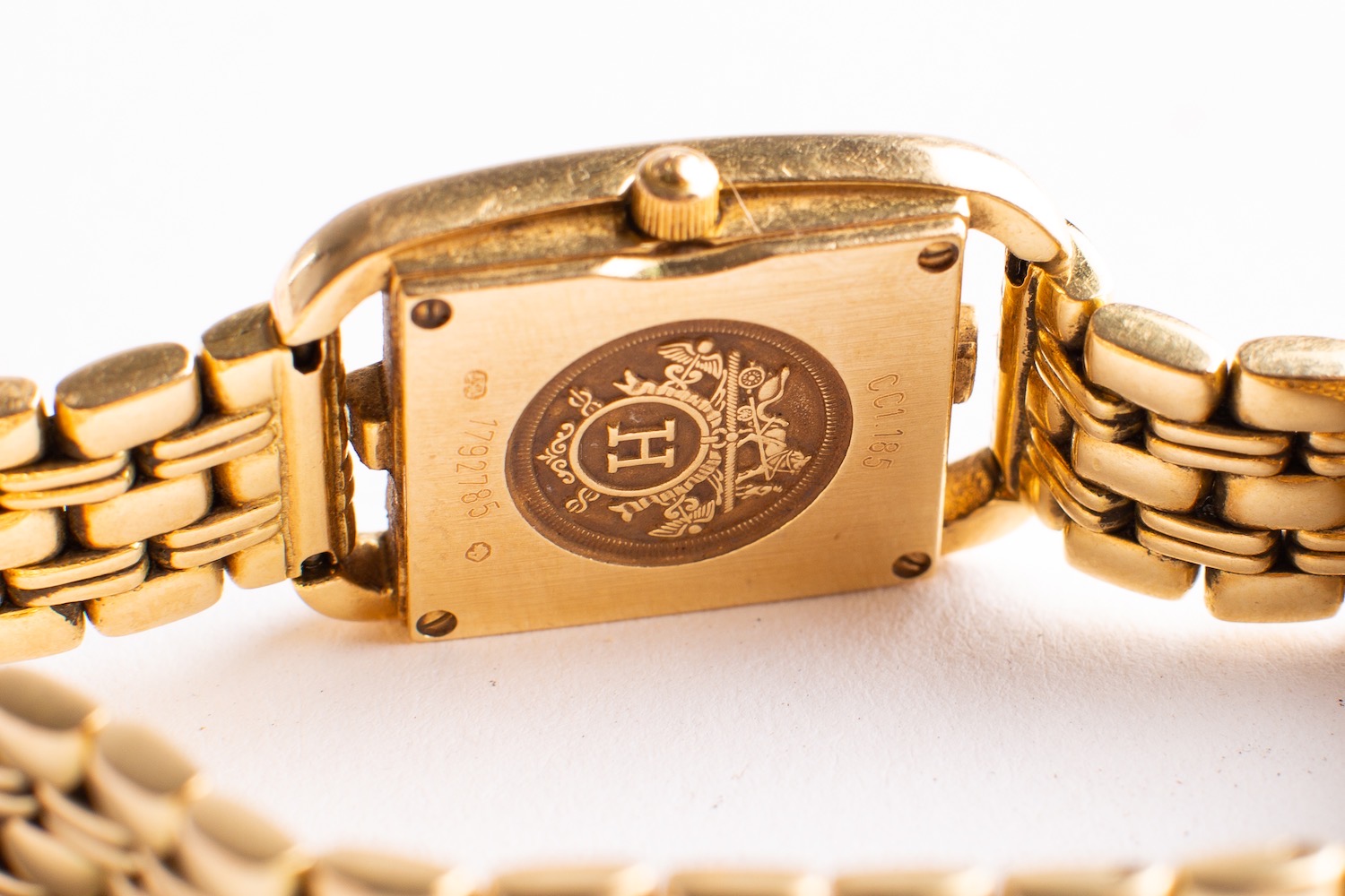 Hermes, a Cape Cod 18k gold lady's wristwatch the rear of the case marked with the gold import mark, - Image 5 of 5