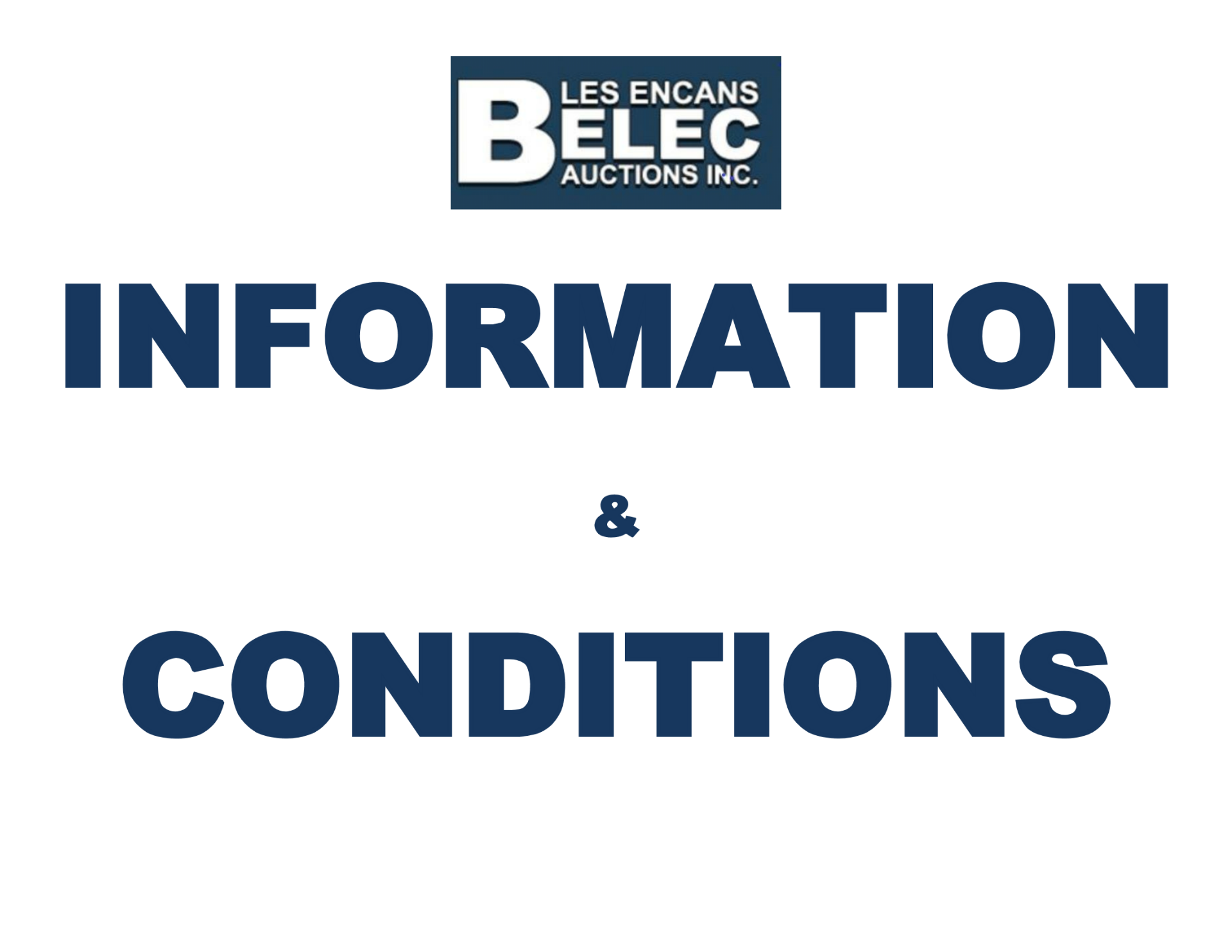 INFORMATIONS / CONDITIONS