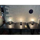 Lot de 3 tables bistro et 3 belles lampes intéressantes