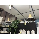 (3) Lampes suspendues gris/noirs